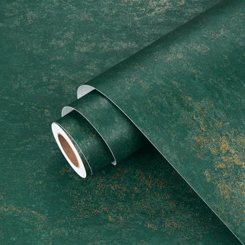 Wallercity Textured Green/Gold Marble Wallpaper Peel and Stick Countertops by Wallercity