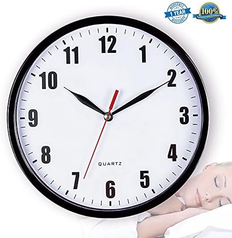 SAC SMARTEN ARTS 8" Silent Quartz Wall Clock Non-Ticking Digital Clock - Image 2