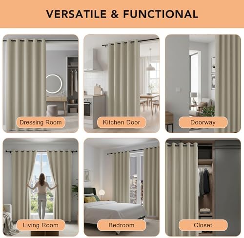 BONZER Room Dividers Curtains, Room Darkening Privacy Blackout Curtain - Image 5