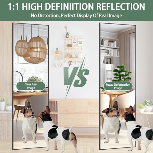 Hasipu Door Mirror Full Length, 51 x 16 Inch Full Body Wall Mirror Over The - Image 5