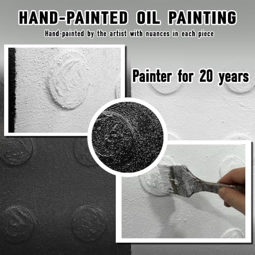 HUBOSKN Black And White Canvas Wall Art - Image 3