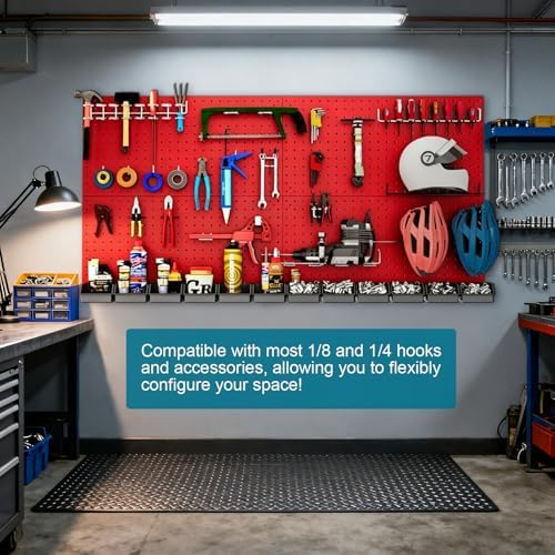 12 Pack 12-Inch X 24-Inch Metal Pegboard Wall Panels, Peg Boards - Image 4