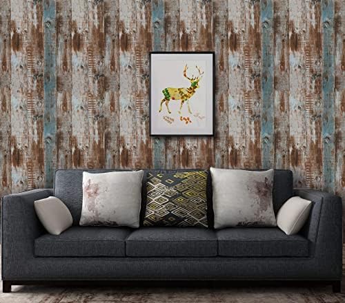 Dimoon 197''x17.7'' Thicken Wood Peel and Stick Wallpaper Waterproof Wood - Image 2