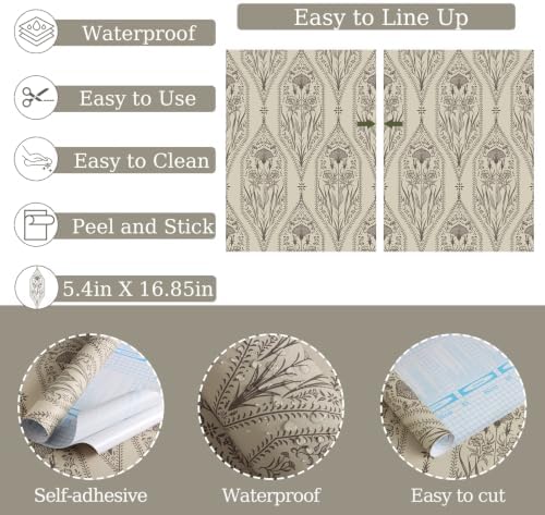 EchoSphere Floral Peel and Stick Wallpaper Flower Contact Paper - Image 4