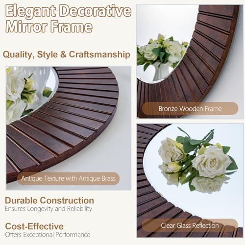 Chende 42'' Large Circle Mirror - Image 3