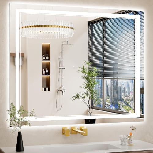 36"x44" LED Bathroom Mirror by WISSMIELSHOME