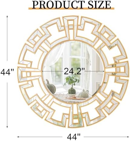 Chende Large Gold Mirrors for Decor, Elegant Decorative Mirror - Image 6