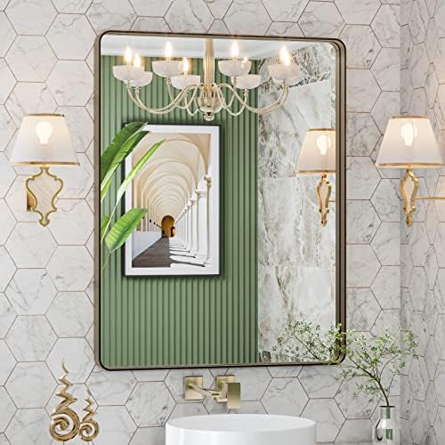 LOAAO 28"X36" Bronze Bathroom Mirrors by LOAAO