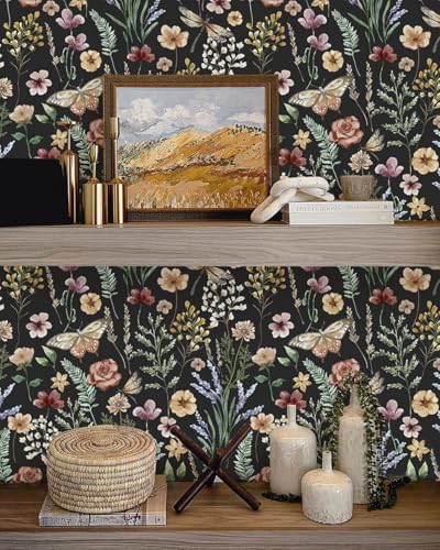 Orainege Vintage Floral Wallpaper Peel and Stick Wallpaper Boho Removable - Image 6