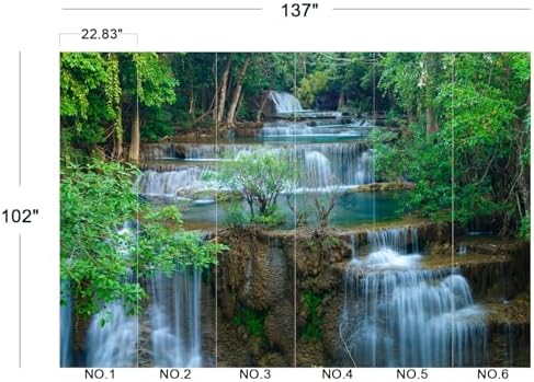 Stunning Tropical Forest Waterfall Landscape Wallpaper Peel Stick - Image 5
