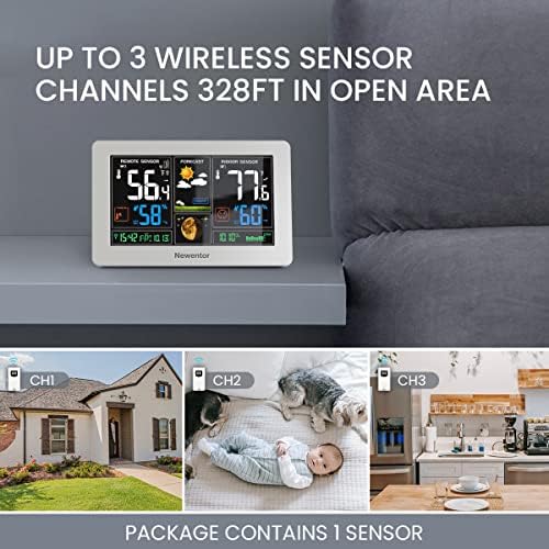 Newentor Weather Station Wireless Indoor Outdoor Thermometer - Image 2