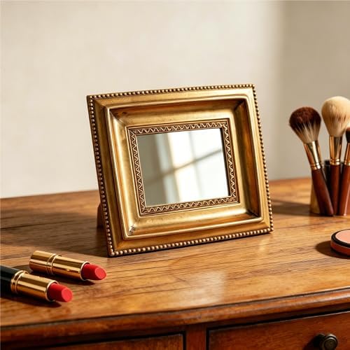 Golden Mini Vintage Mirror - Image 2