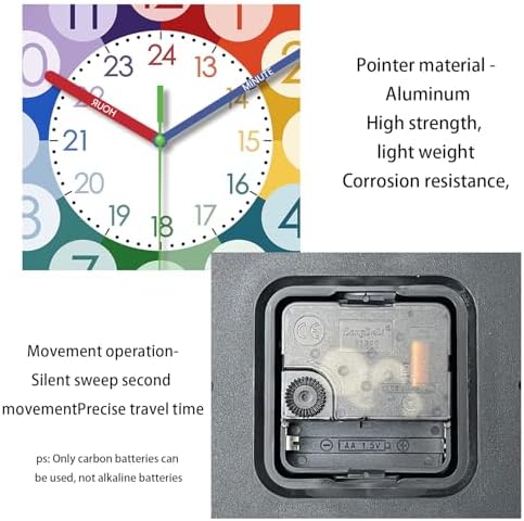 XFM Learning Clock for Kids 10 Inch Silent - Image 5