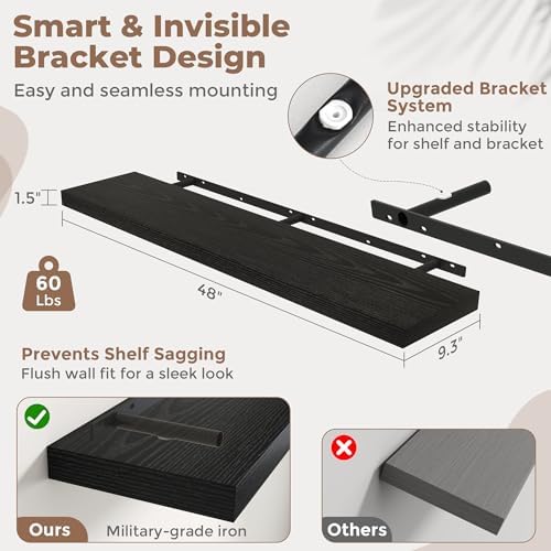 48 Inch Floating Shelves for Wall - Image 3