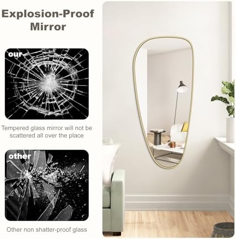 WallBeyond Asymmetrical Mirror, Irregular Wall Mirror, Wall Mirrors Decorative - Image 7