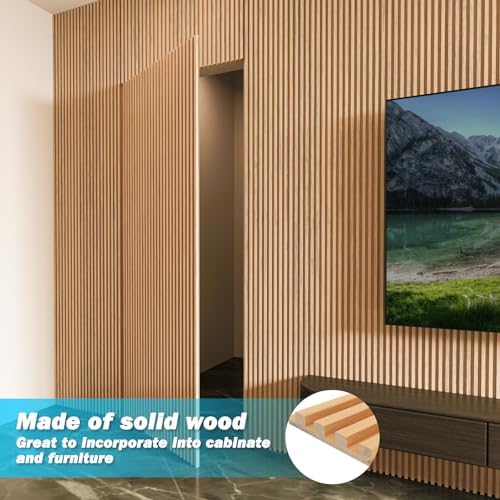 Art3d 108 x 5.7 Inch Slat Solid Wood Wall Paneling - Image 3