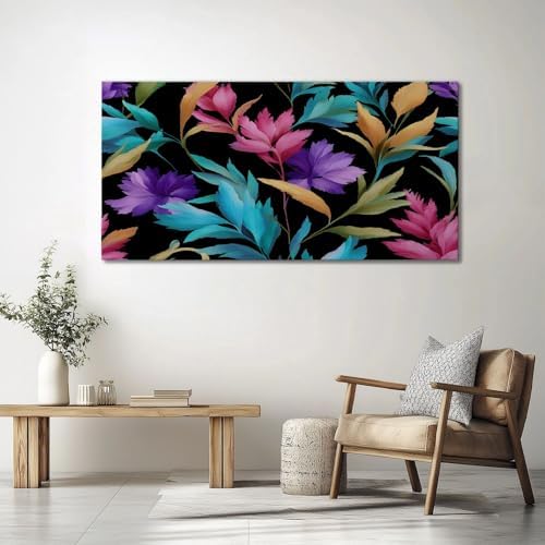 Surreal Botanical Floral Canvas Wall Art, Modern Artwork Wall Art Home Decor - Image 4
