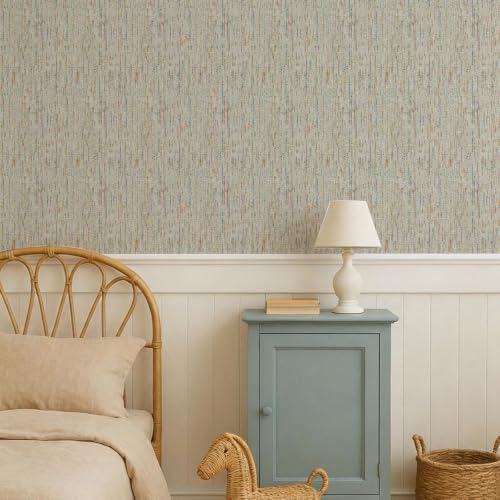Okydoky Woven Peel and Stick Wallpaper 17.3"x118" Colorful Paint Grasscloth - Image 6