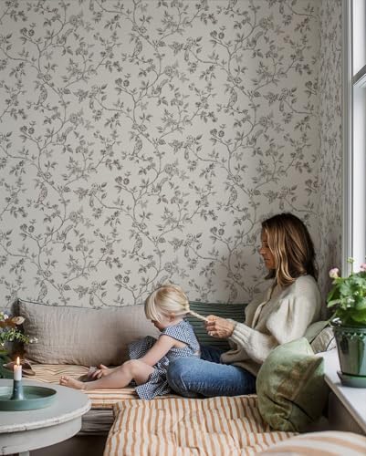 Orainege Vintage Floral Wallpaper Peel and Stick Wallpaper - Image 3