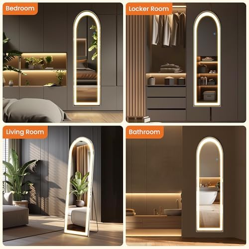 Arched Full Length LED Mirror, 61‘’x16‘’ Floor Mirror - Image 7