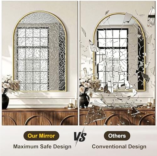AMOISE Arched Bathroom Mirror for wall, 2 Pack 36"x24" Vanity Mirror - Image 6