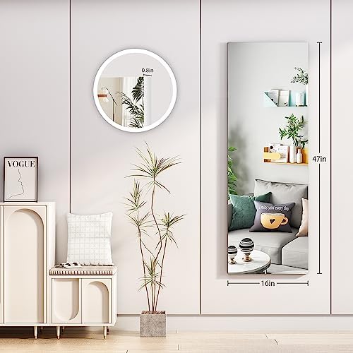 Hasipu Door Mirror Full Length, Living Room, Square White - Image 2