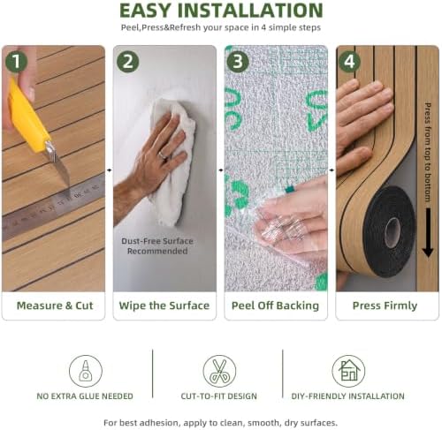 Elvone Peel and Stick PVC Slat Wood Wall Panel - Image 7