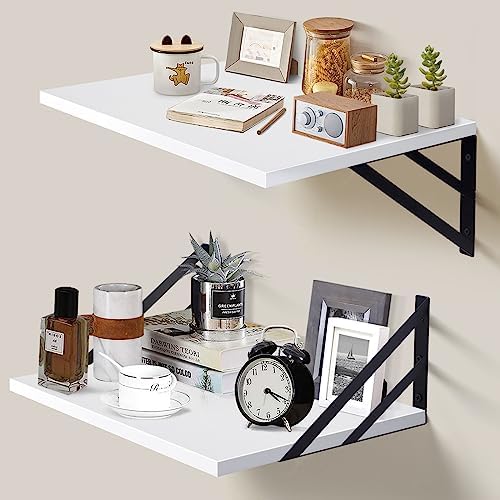 Tectocker-DOU 2 Pc Deep Floating Wall Shelves, Heavy Duty by Tectocker-DOU