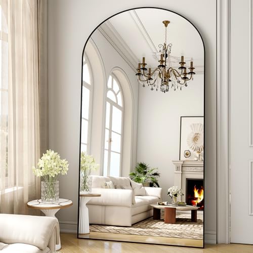 Arched Oversize Full Length Mirror 86"x41" Leaning Hanging Black - Image 2