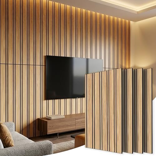 Acoustic Wall Panels, 4 Pack 47.2"x23.6" High Density Neutral Decorative Noise by GESSOLANELLC