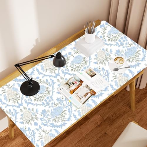 ILHIIOR Blue Floral Peel and Stick Wallpaper Boho 17.5 x118 Inches - Image 7