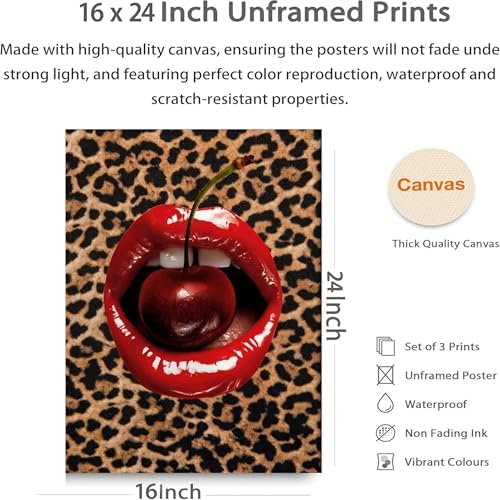 FTHMTN 3pcs Trendy Cheetah Wall Art - Image 2