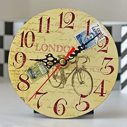 Silent Non-Ticking Wooden Decorative Round Wall Clock Quality Quartz Battery by Unknown