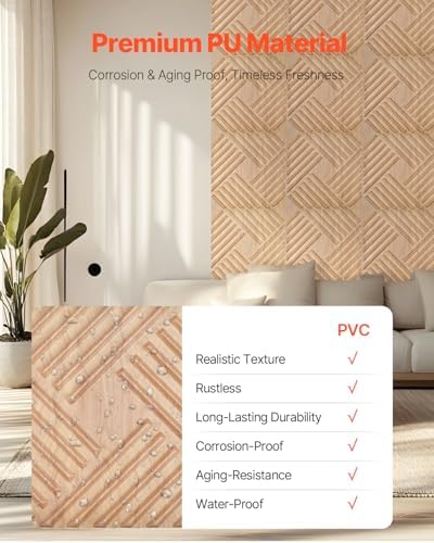 VEVOR 3D Wall Panels, 32 Sq.Ft Coverage Accent Wall Panel, Interior Home Decor - Image 4