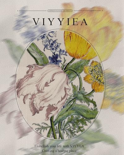 VIYYIEA Framed Vintage Floral Wall Art Botanical Bouquet Print, 8x10 Inch - Image 2