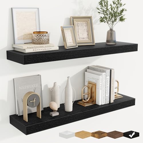 Floating Shelves for Wall, Wall Mounted Wood Shelves by Fuqing