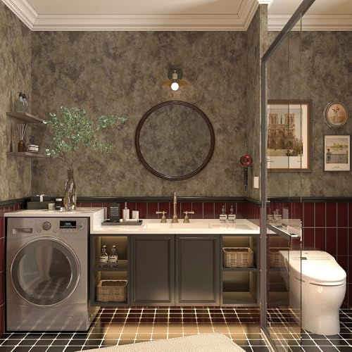 BAYYA Concrete Peel and Stick Wallpaper Textured Wallpaper 48"x197" - Image 3
