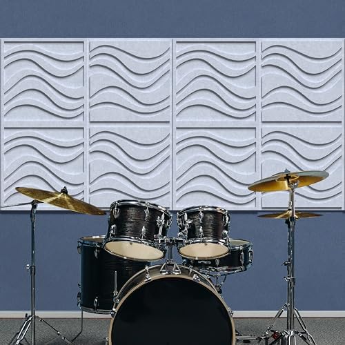 3D Decorative Felt Double-layer Acoustic Panels Wave Pattern by neukids
