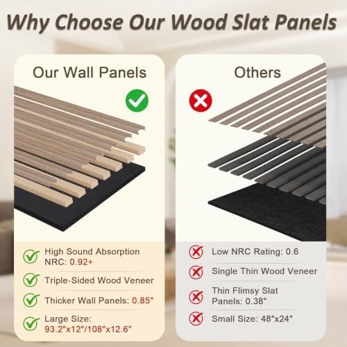4-Pack 6" x 4.7" Acoustic Wood Panels Color Samples Only, 4 Colors Included - Image 6