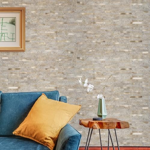 StyloVue 20 Sheets Peel and Stick Backsplash, Dark Beige - Image 4