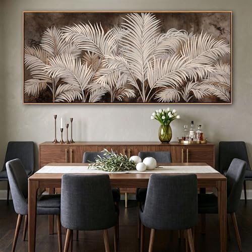 Boho Wall Art in Modern Brown, Minimalist Canvas Artwork - Image 2