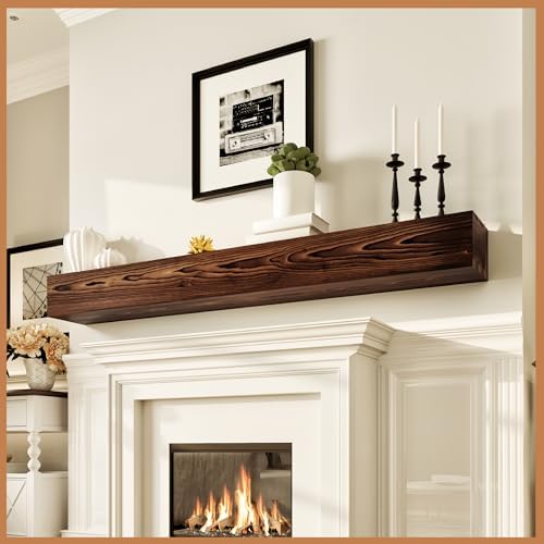 Avana Rustic Fireplace Mantle Shelf 72 Inches by AvanaHome