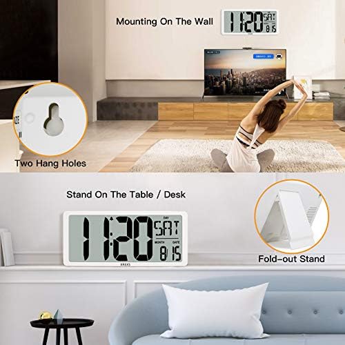 XREXS 16.9 Inch Large Digital Wall Clock Battery Operated - Image 2