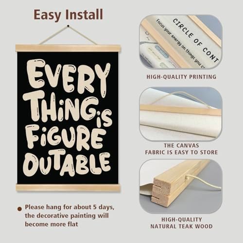 Everything is Figureoutable Inspirational Wall Art Decor, Positive Motivational - Image 5