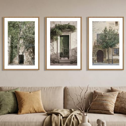 HOURIA Vintage Italy City Landscape Framed Canvas Wall Art Set- 24"x36"x3 - Image 2
