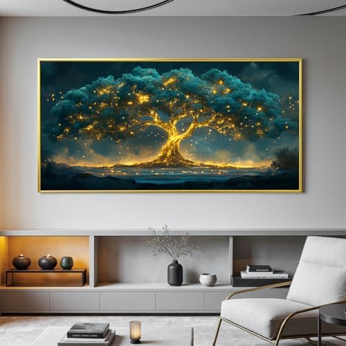 Canvas Wall Art Decor Artwork for Walls Oversized Green Gold Wall Art Prints - Image 4