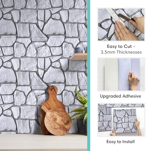 Commomy Faux Stone Peel and Stick Wall Panels - Image 4