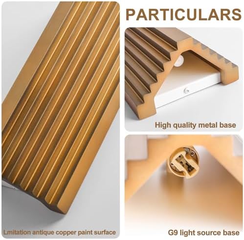 ZEROUNO Modern LED Wall Sconce Indoor Wall Lights, Bronze Hardwired Up and Down - Image 5