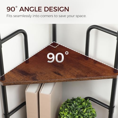 MAHANCRIS 5-Tier Corner Shelf, 52.8" Tall Corner Bookshelf - Image 6