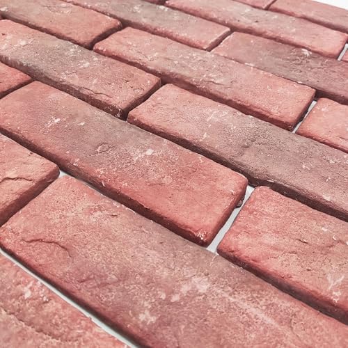 40 Pcs Red Thin Wall Brick Veneers, 2.4" x 7.9" - Image 6